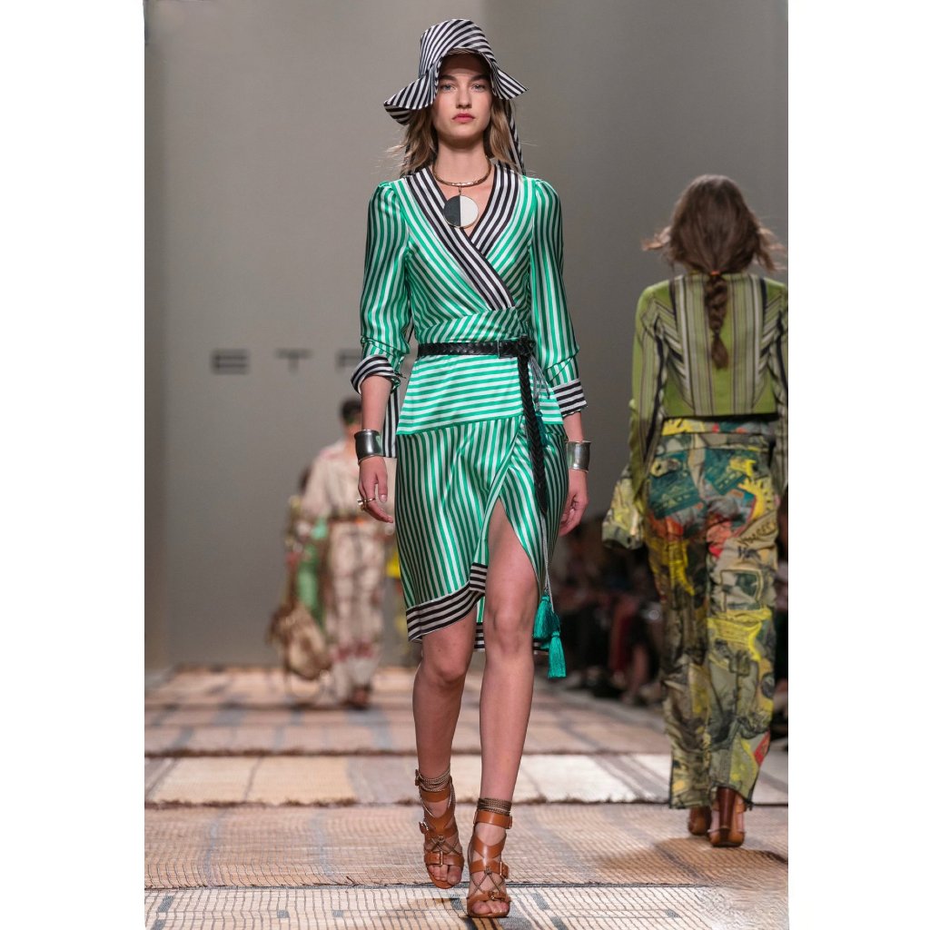 Etro Runway Silk Midi Length Dress Size: S | Us4-6, It40